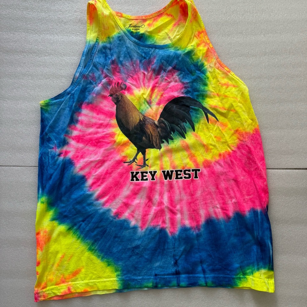 Tie-Dye Rooster Tank Top